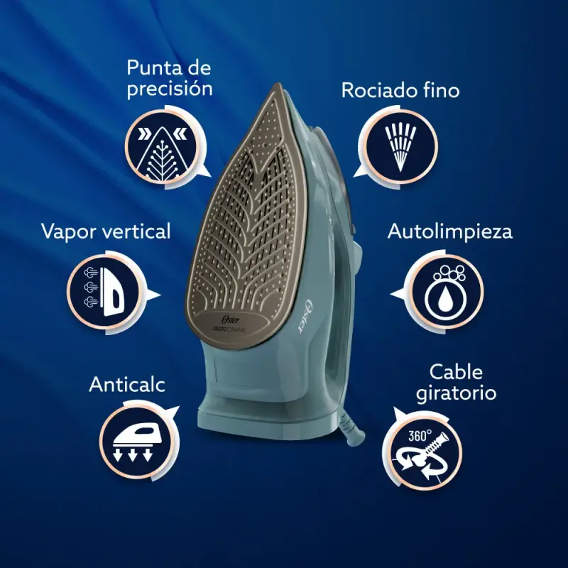 PLANCHA DE VAPOR OSTER AEROGLIDE S7000 VERDE GCSTAC7001